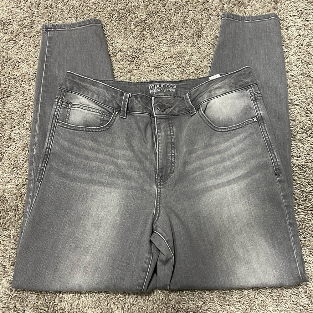 Maurices High Rise Gray Jeans